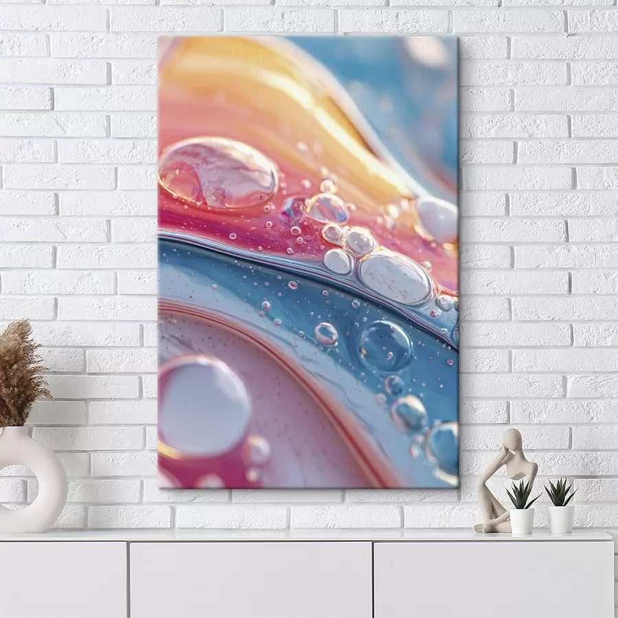 carta da parati onde multicolori con bolle nr. s45707