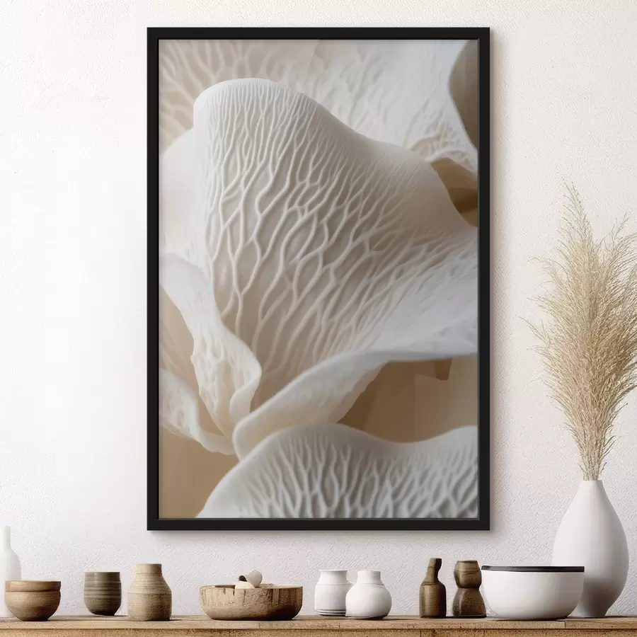 carta da parati petali con venature nei toni del beige nr. f45704