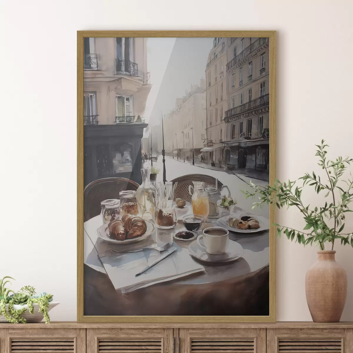Poster colazione a Parigi f45725