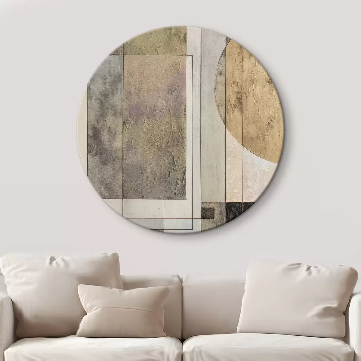 Quadri rotondi geometria astratta moderna r45730