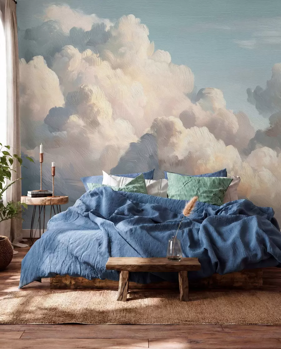 Carta da parati Cielo Nuvole in luce azzurra n. w04550v2