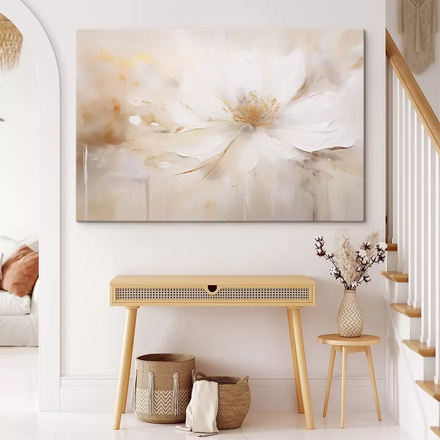 carta da parati Un fiore leggero con un centro giallo-arancio nr. s45802