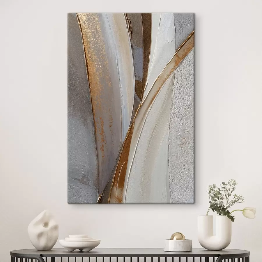 carta da parati Linee astratte strutturate con riflessi gialli e arancioni nr. s45810