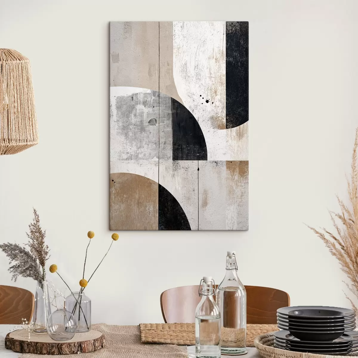 carta da parati Forme geometriche nei toni del grigio e del beige nr. s45812