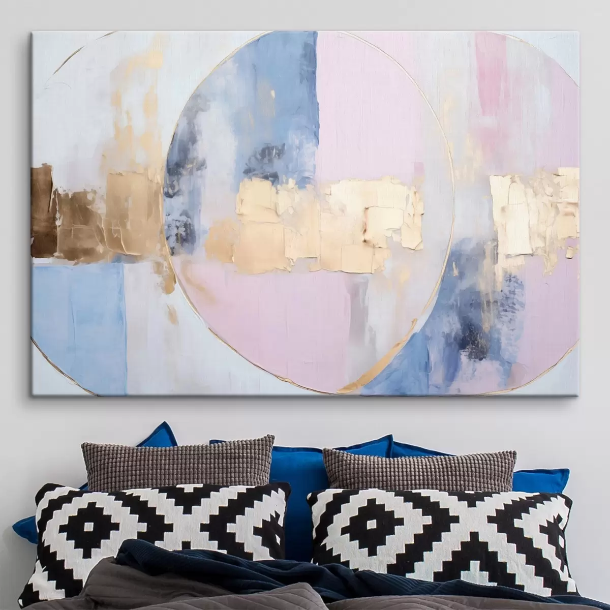 carta da parati Astrazione in cerchi blu-rosa nr. s45821