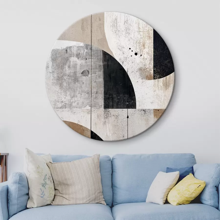 carta da parati Forme geometriche nei toni del grigio e del beige nr. r45812