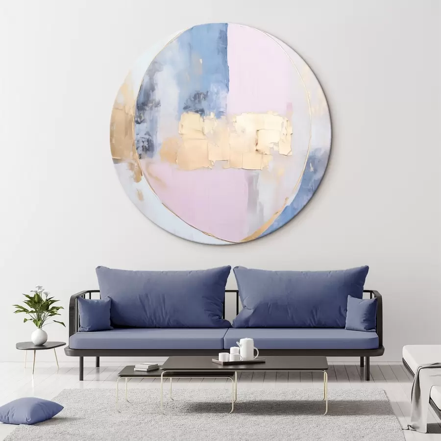 carta da parati Astrazione in cerchi blu-rosa nr. r45821