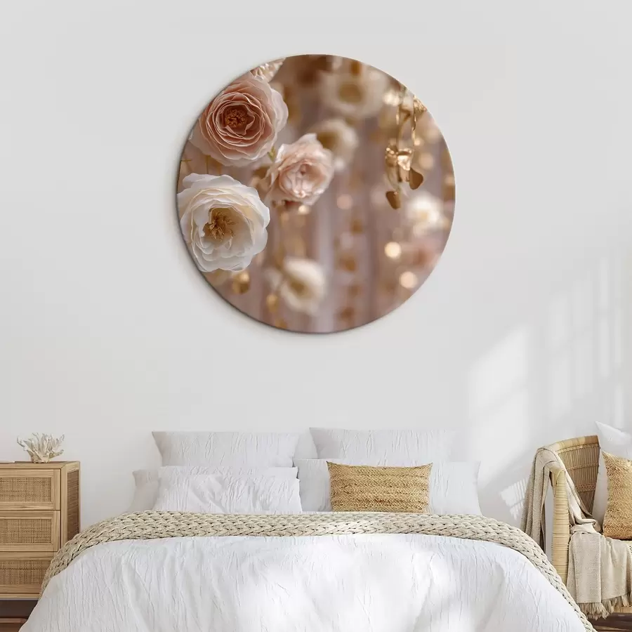 carta da parati Rose color crema con accenti nr. r45824