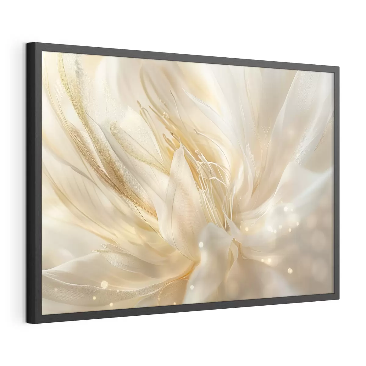 Poster Fiore astratto leggero in un bagliore giallo-arancio f45819