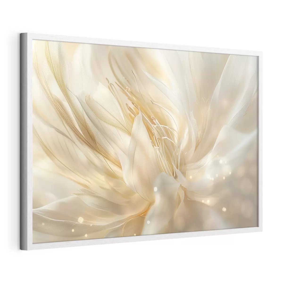 Poster Fiore astratto leggero in un bagliore giallo-arancio f45819