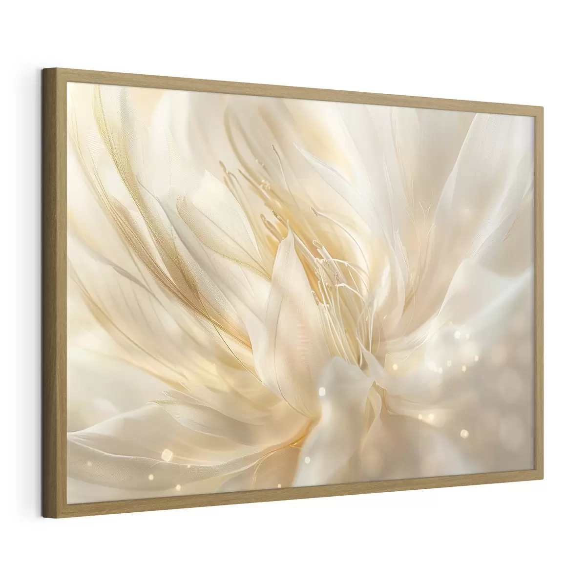 Poster Fiore astratto leggero in un bagliore giallo-arancio f45819