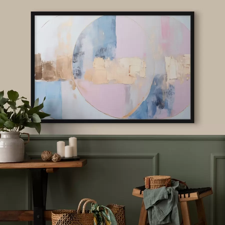 carta da parati Astrazione in cerchi blu-rosa nr. f45821