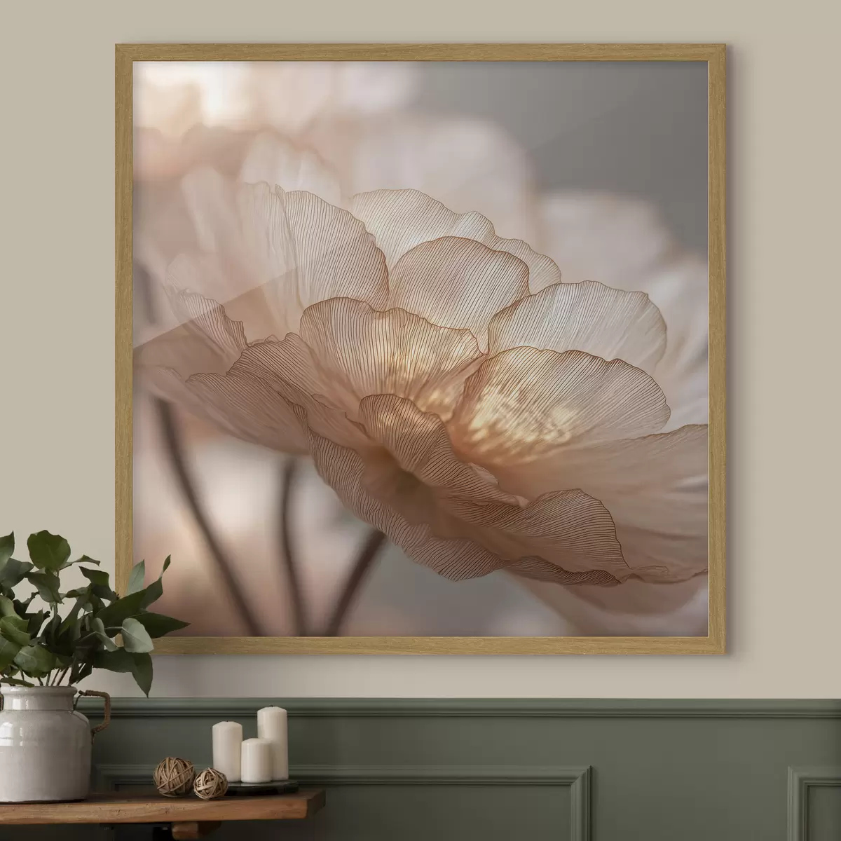 Poster Delicato fiore in un bagliore luminoso f45822