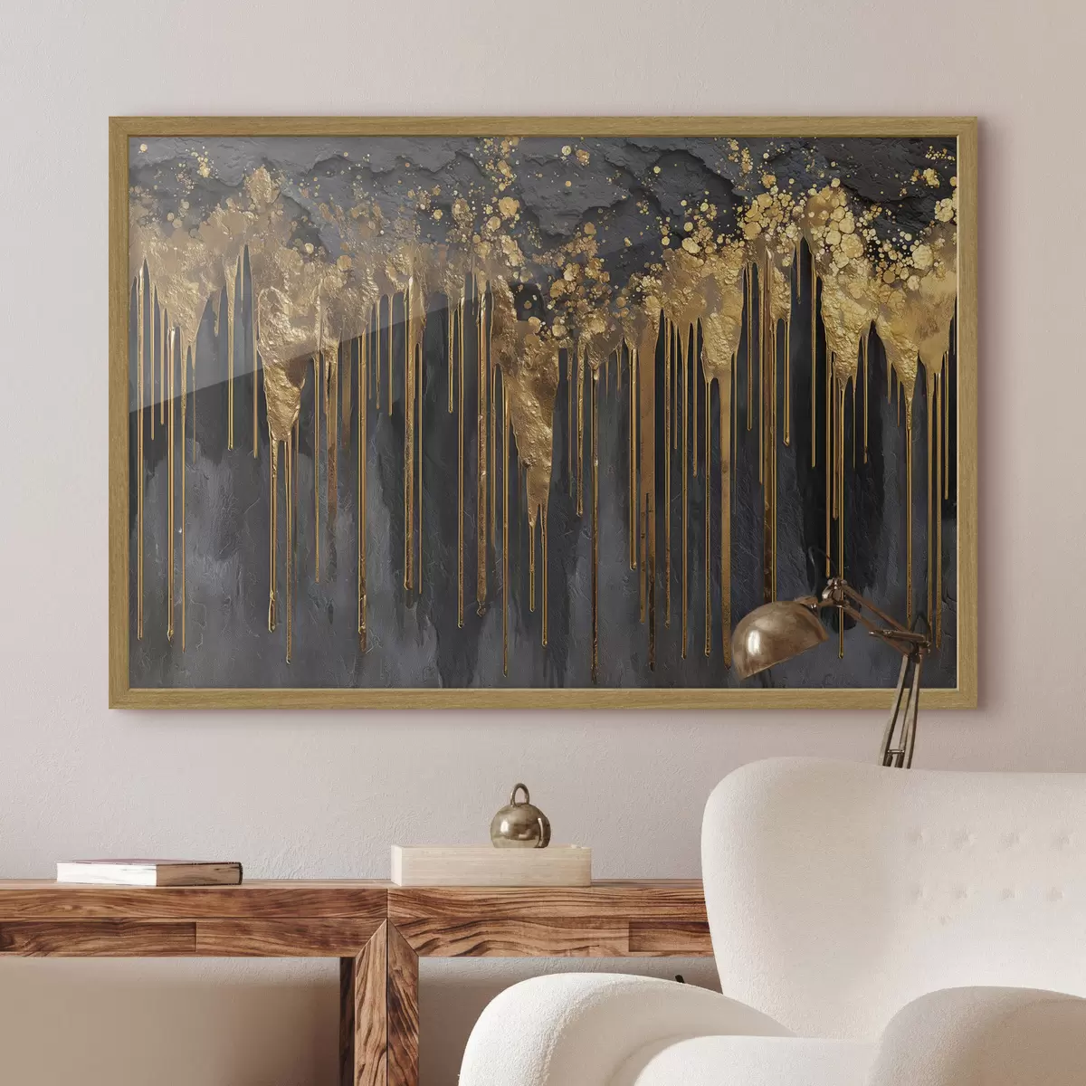 Poster Flussi astratti su sfondo scuro f45823