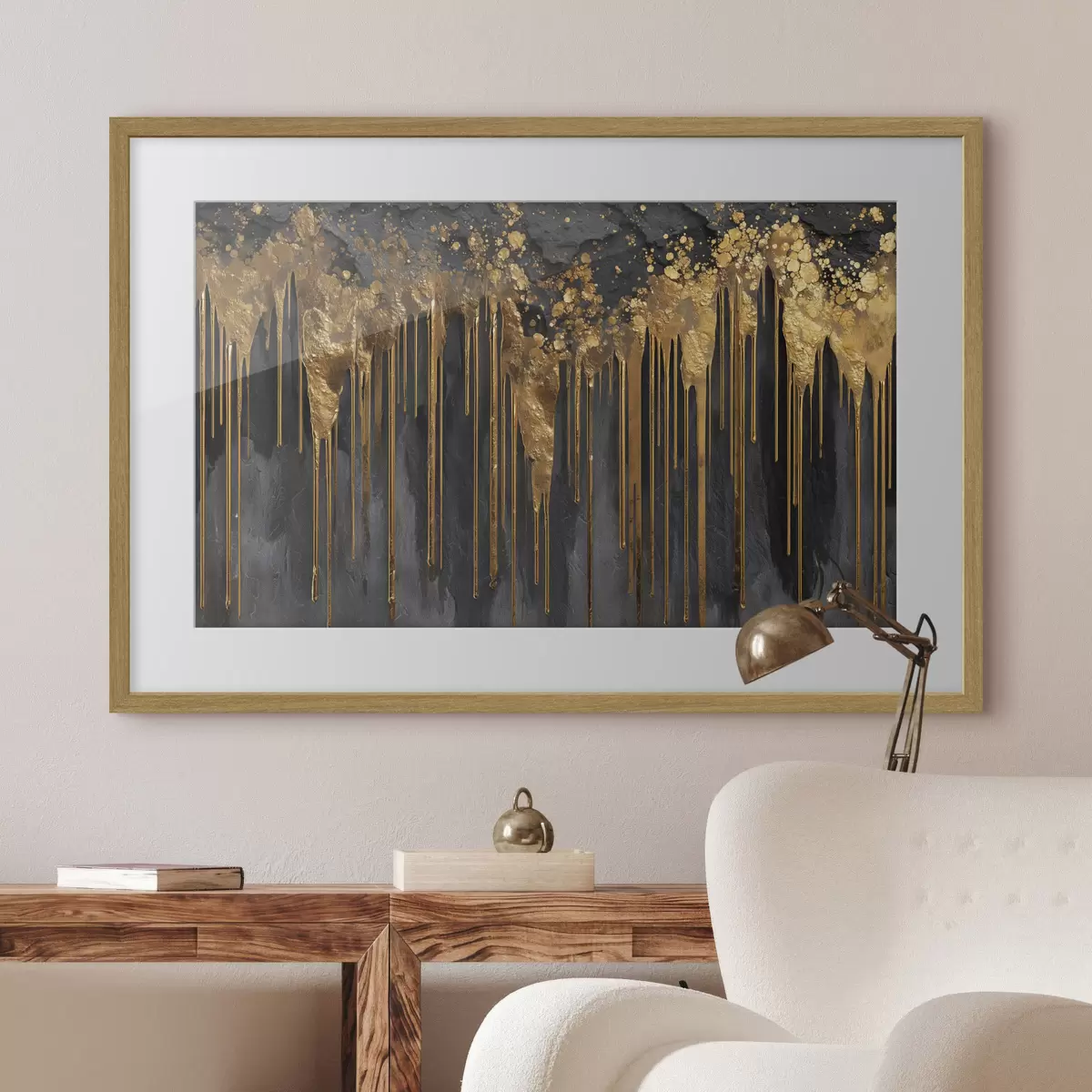 Poster Flussi astratti su sfondo scuro f45823