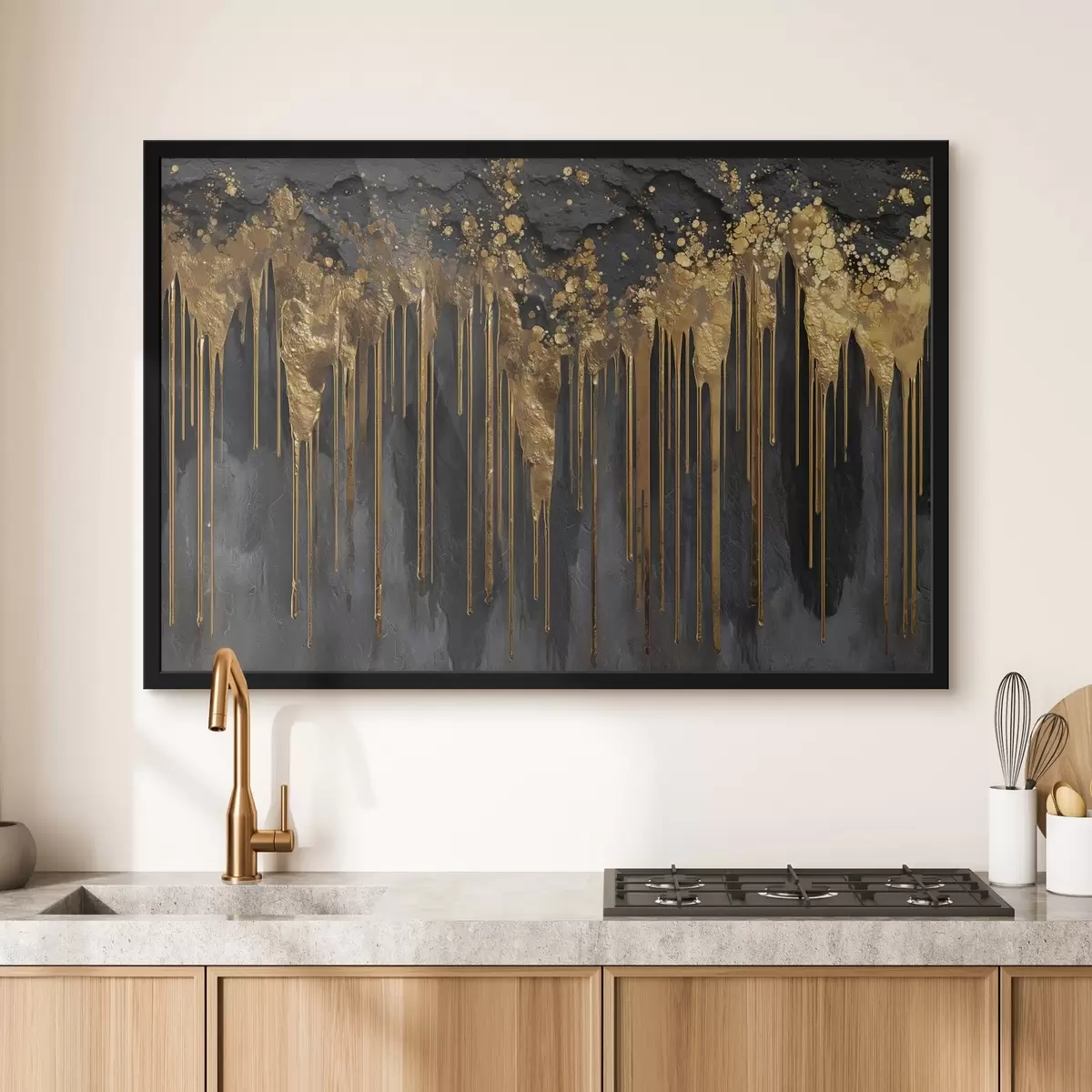 Poster Flussi astratti su sfondo scuro f45823