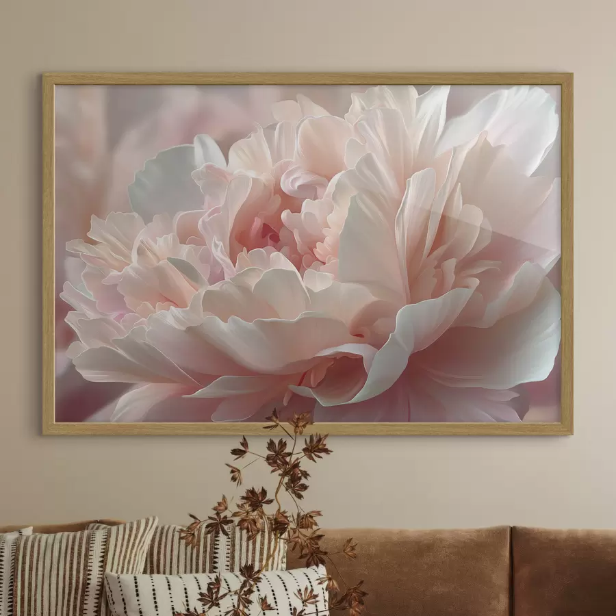 carta da parati Peonia in fiore nei toni del rosa e del beige nr. f45825