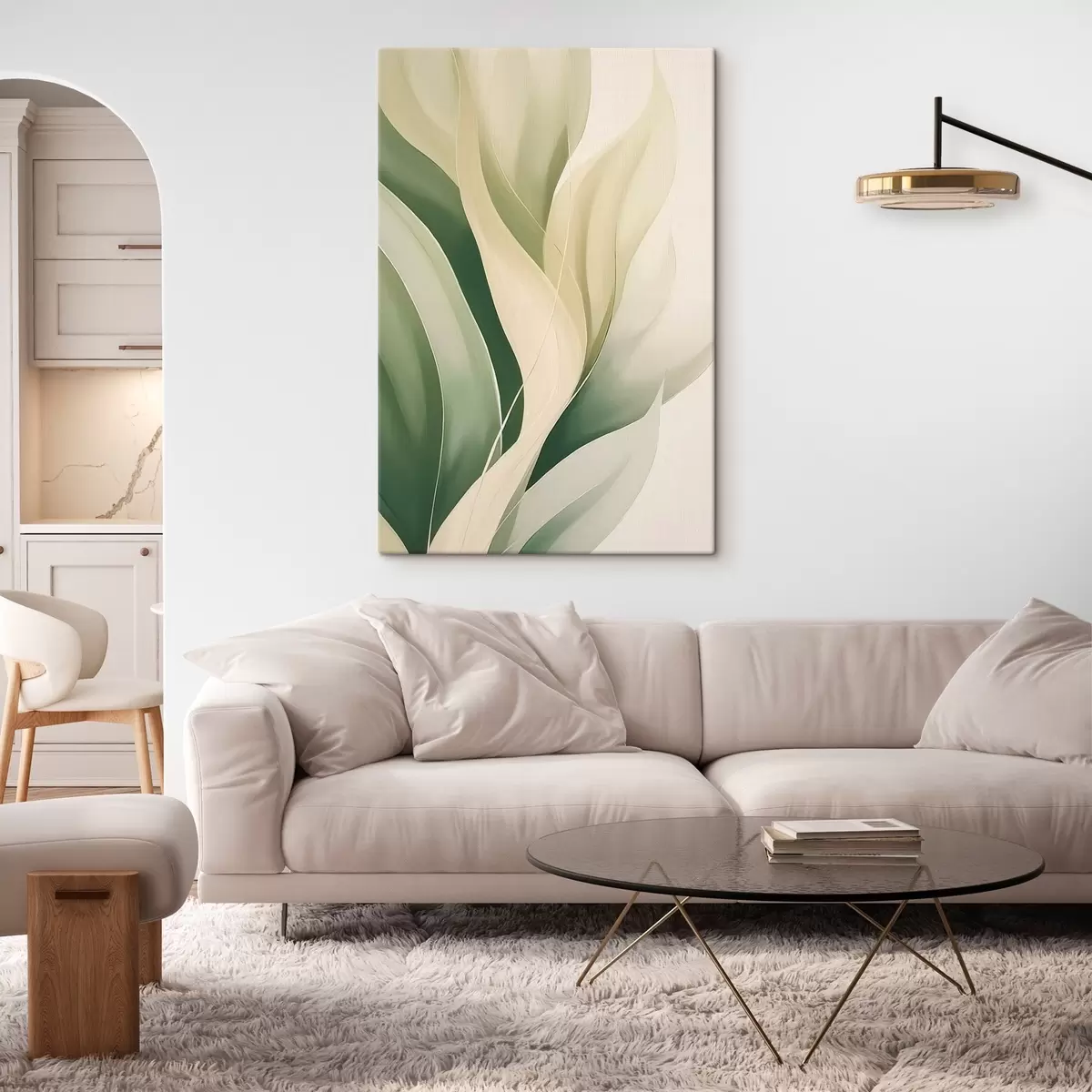 carta da parati Foglie verdi astratte nr. s45832