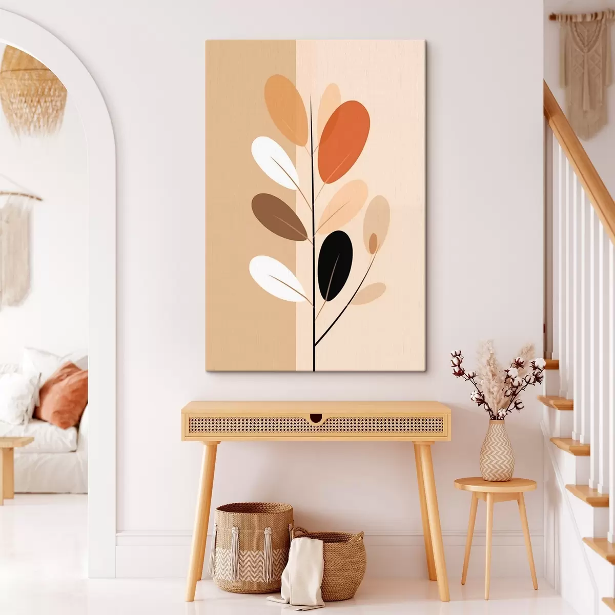 carta da parati Ramo minimalista con foglie nr. s45834