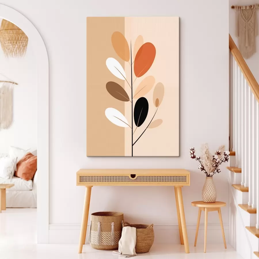 carta da parati Ramo minimalista con foglie nr. s45834