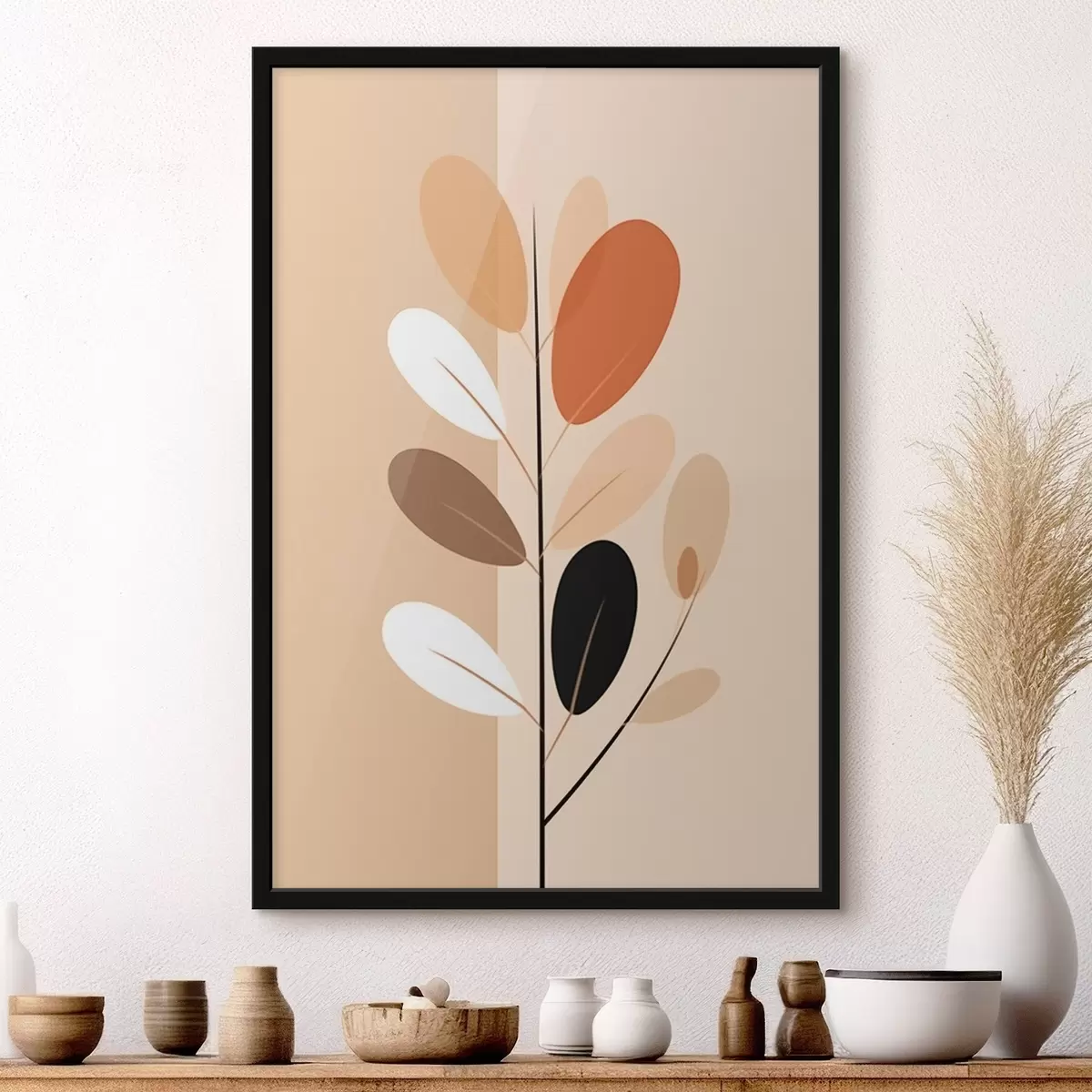 Poster Ramo minimalista con foglie f45834