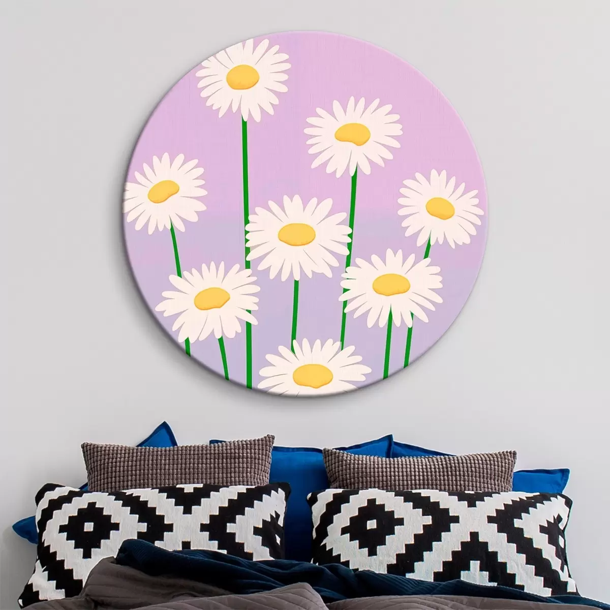 Quadri rotondi Mazzo di margherite r45828