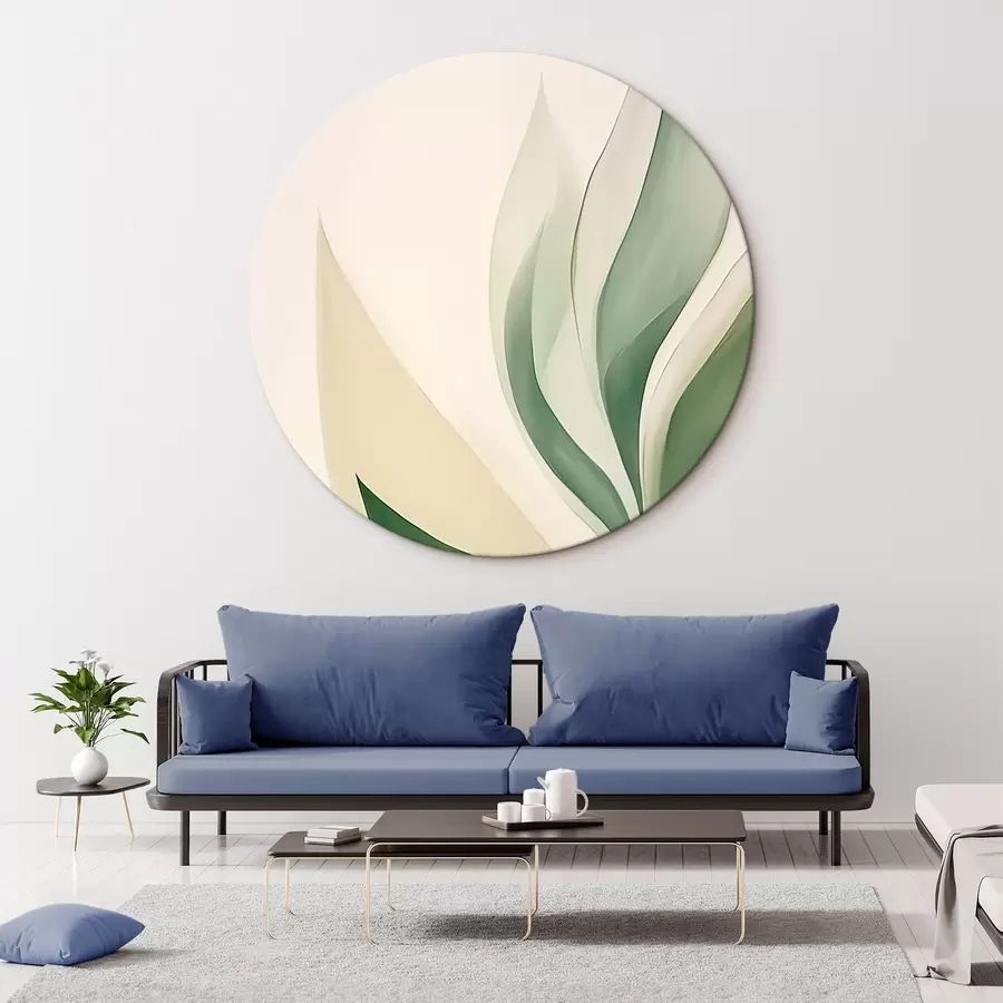 carta da parati Foglie verdi astratte nr. r45831