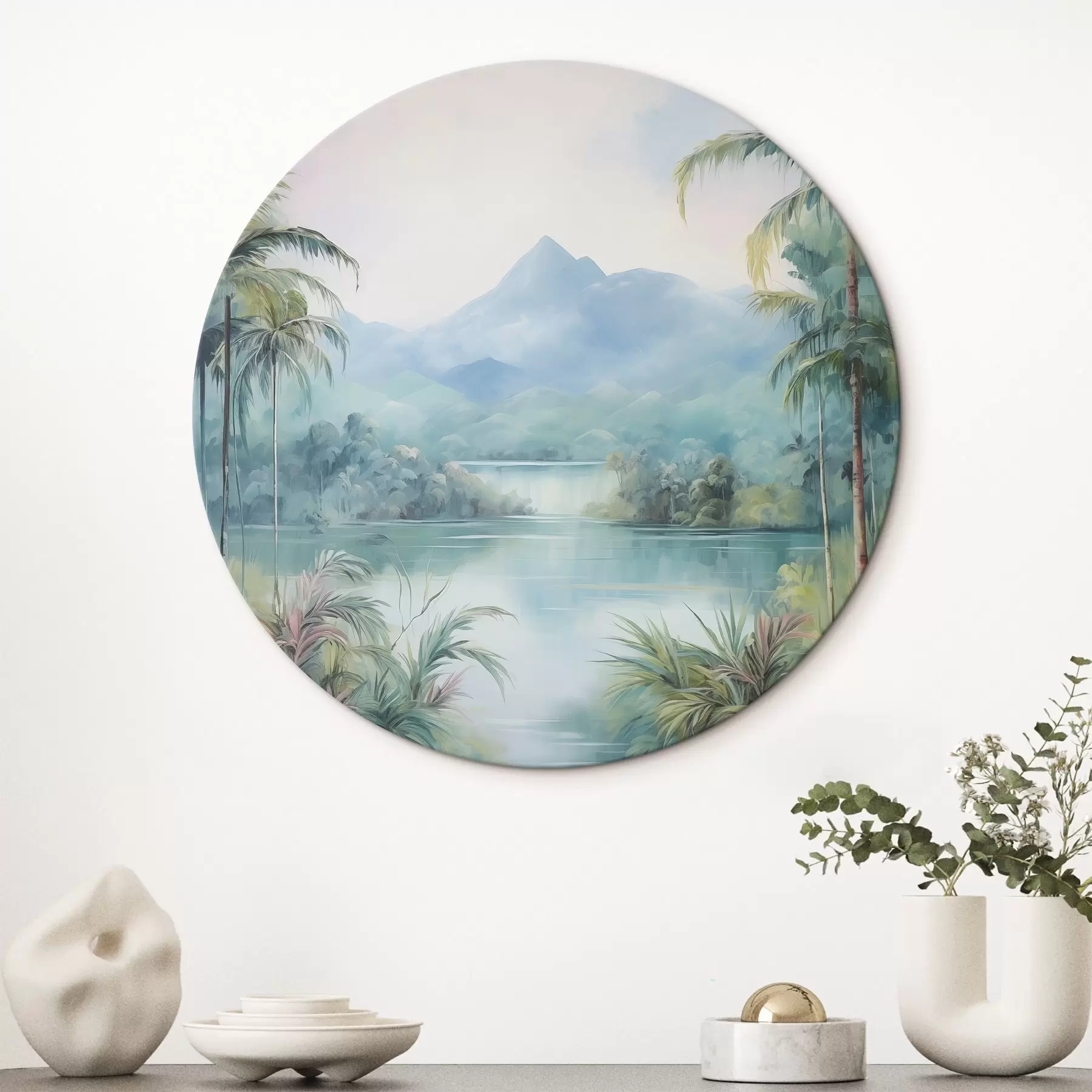 carta da parati Fiume nella giungla di fronte alla montagna nr. r45912