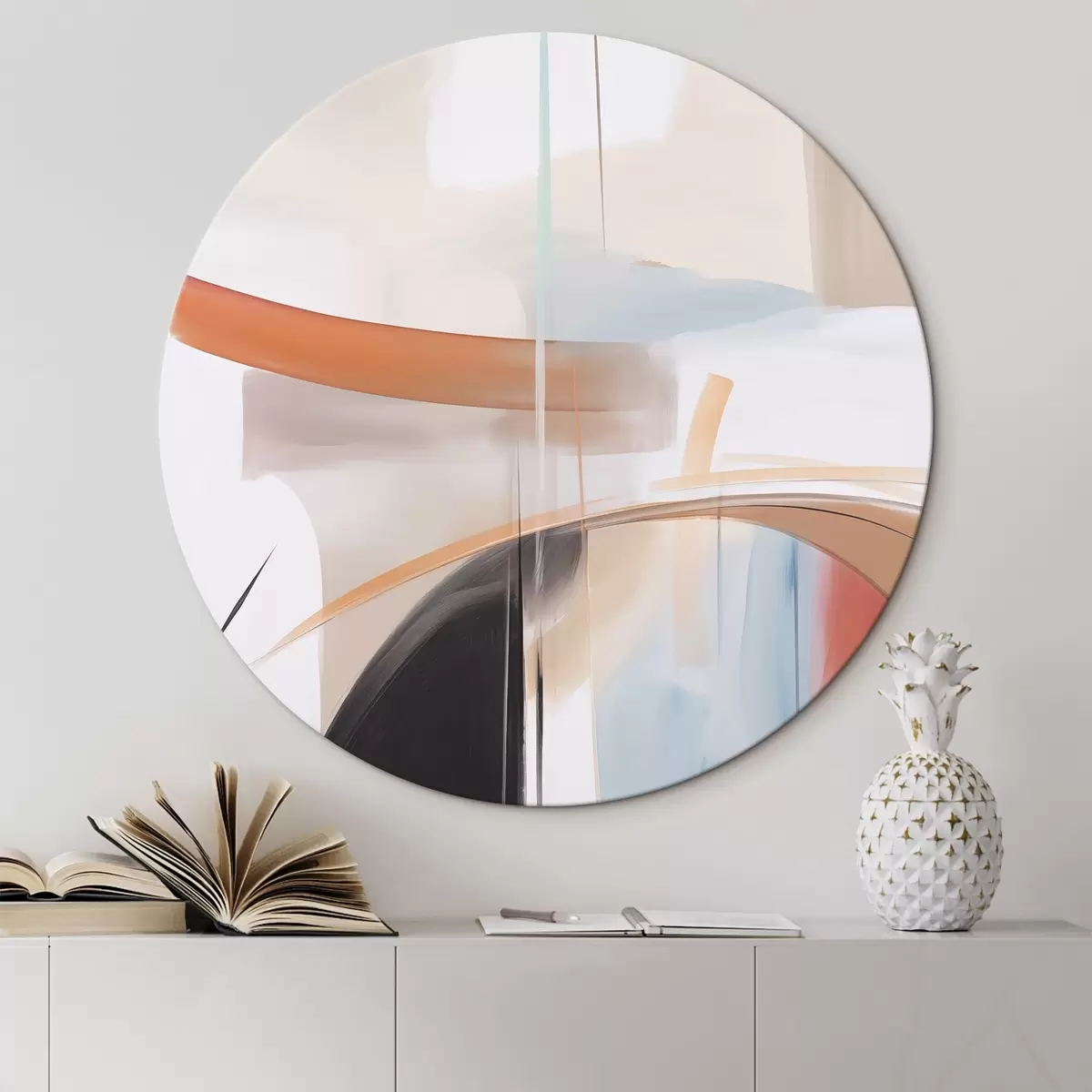 Quadri rotondi Composizione astratta r45918