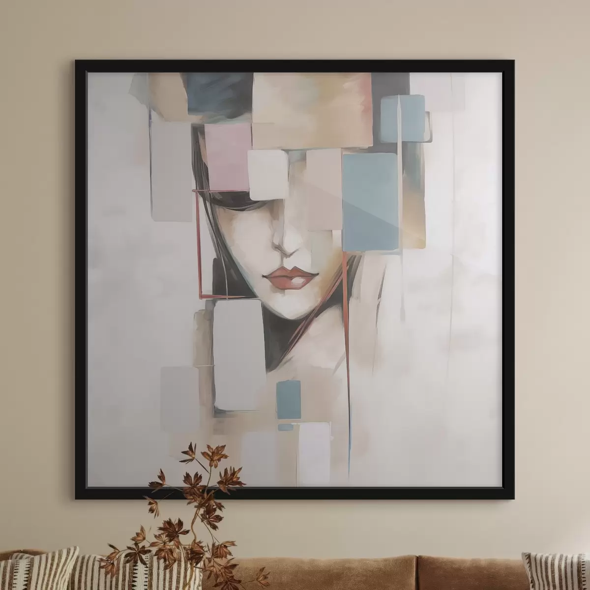 Poster Ritratto astratto imitazione della pittura f45920