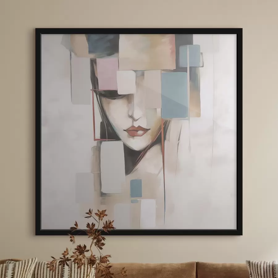 carta da parati Ritratto astratto imitazione della pittura nr. f45920