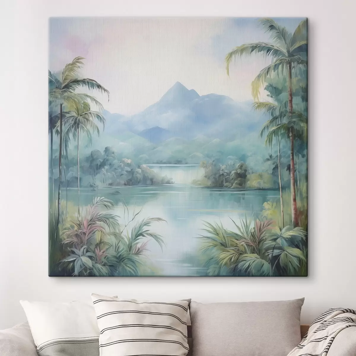 carta da parati Fiume nella giungla di fronte alla montagna nr. s45912