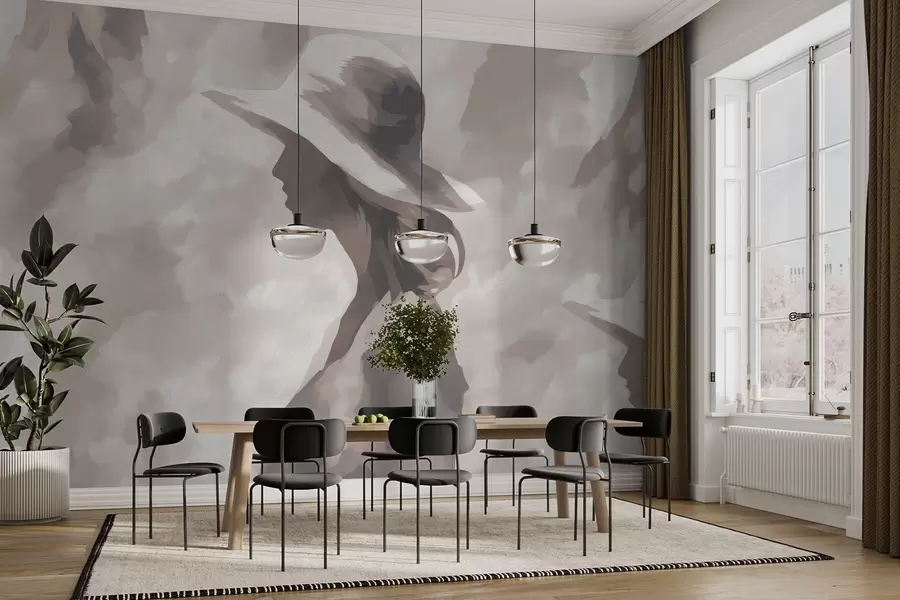 carta da parati Ragazza con cappello nr. w04561