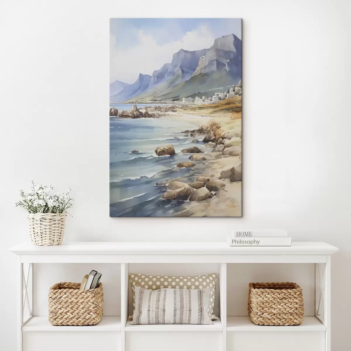 carta da parati Imitazione acquerello della riva del mare nr. s45978