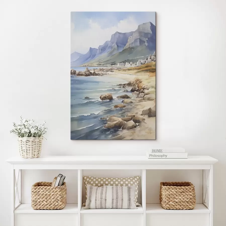 carta da parati Imitazione acquerello della riva del mare nr. s45978