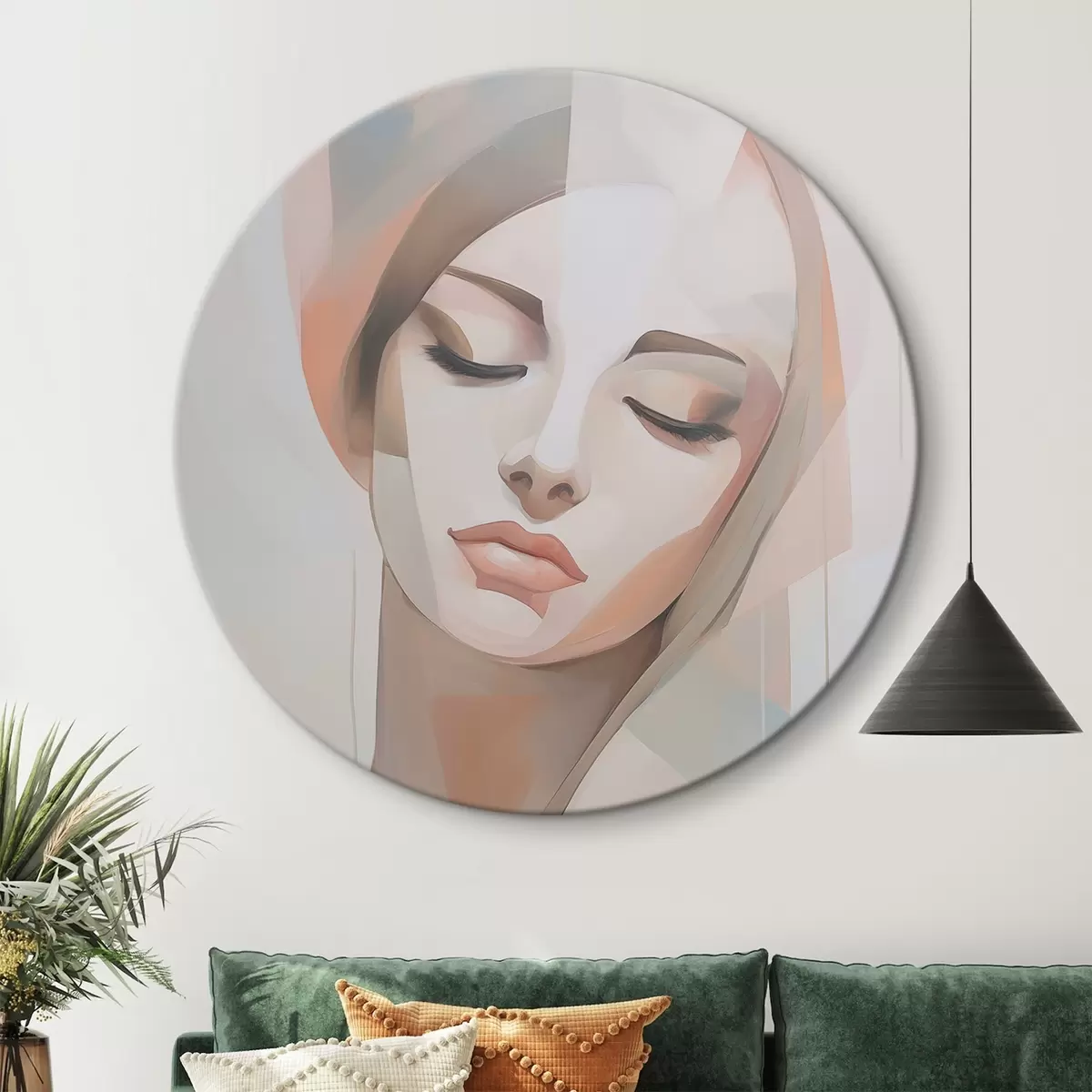 Quadri rotondi Ritratto di ragazza r45973