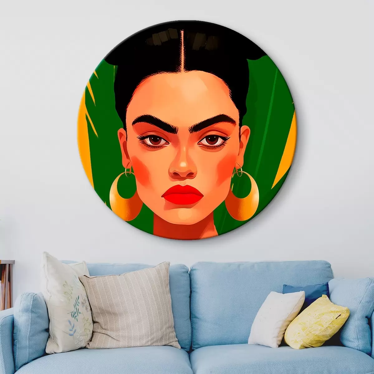 Quadri rotondi Donna con orecchini r45953