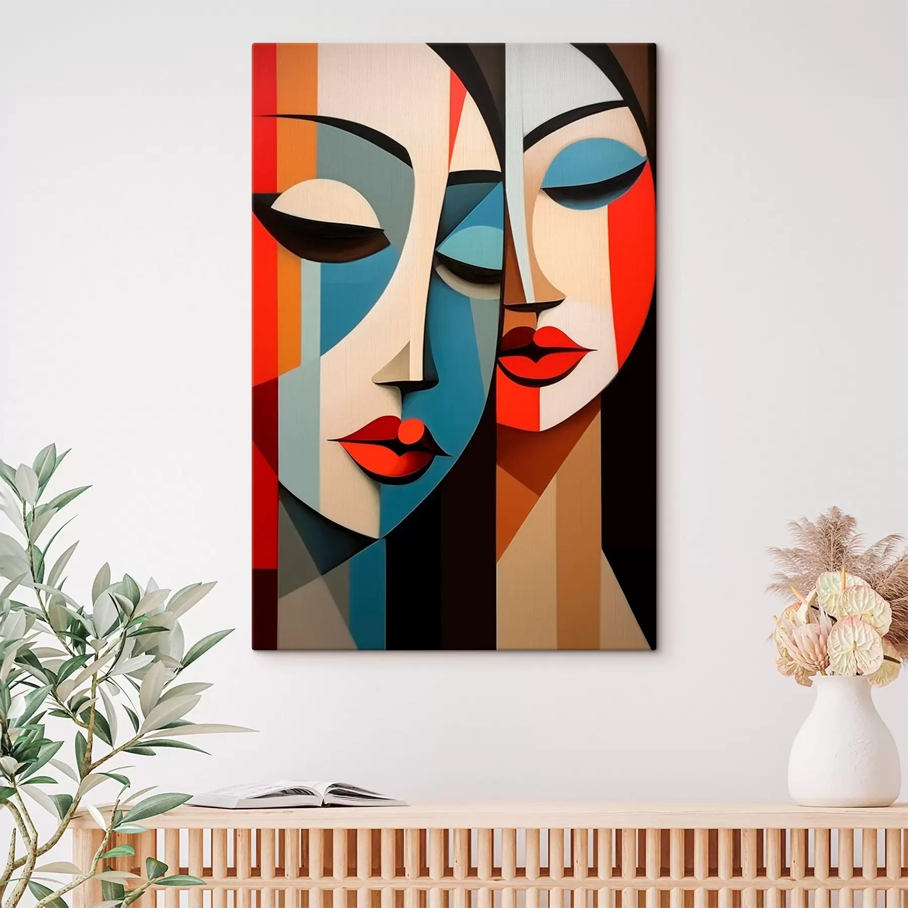 carta da parati Ritratto femminile geometrico nr. s45966