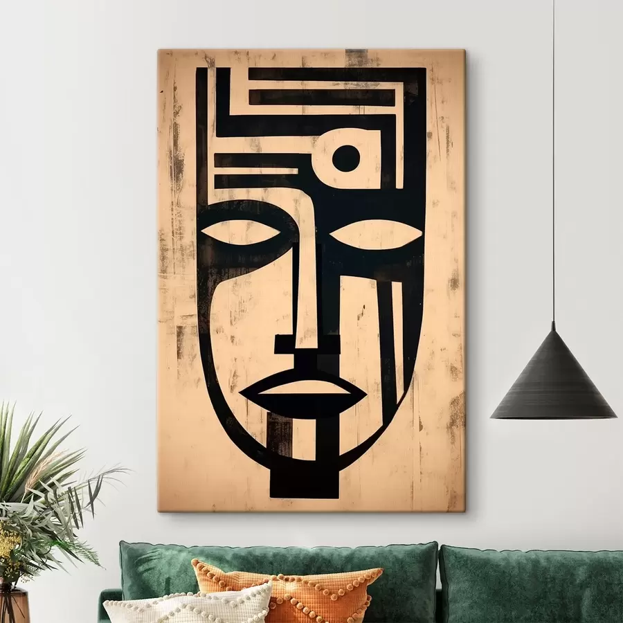 carta da parati Volto astratto geometrico nr. s45970