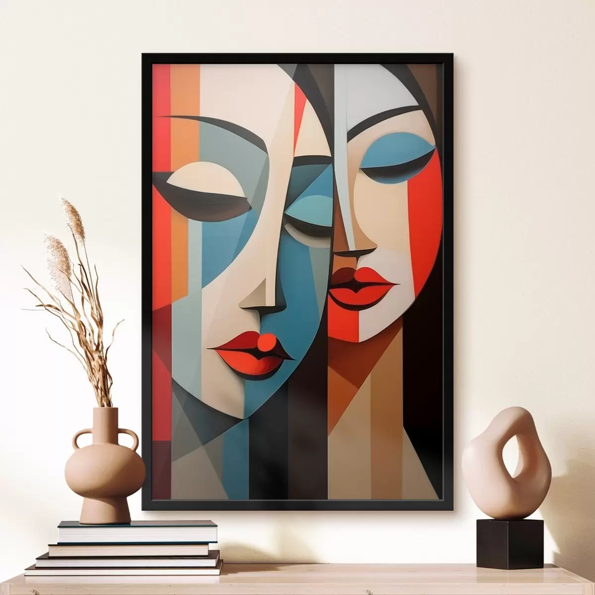 Poster Ritratto femminile geometrico f45966