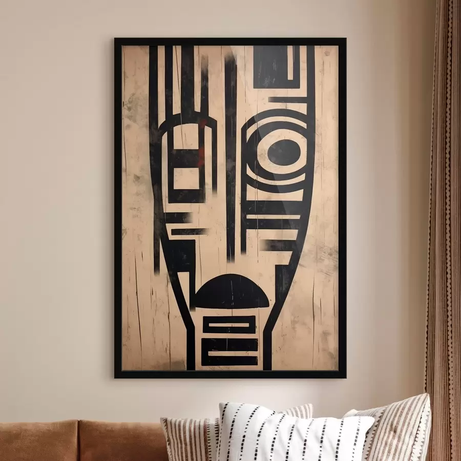 carta da parati Volto astratto geometrico nr. f45971