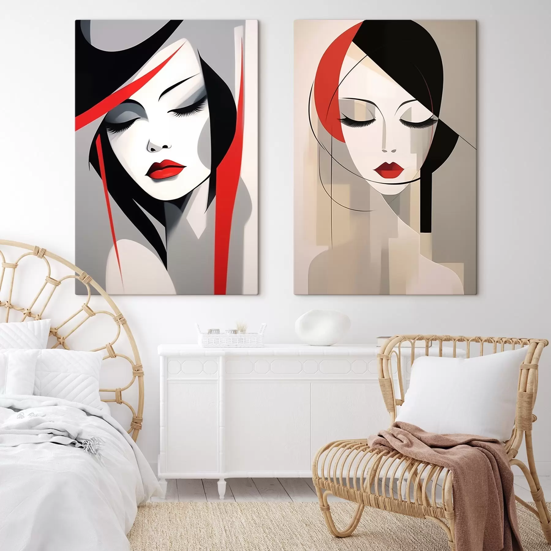 carta da parati Ritratti femminili astratti nr. m00774