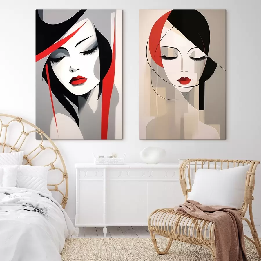 carta da parati Ritratti femminili astratti nr. m00774