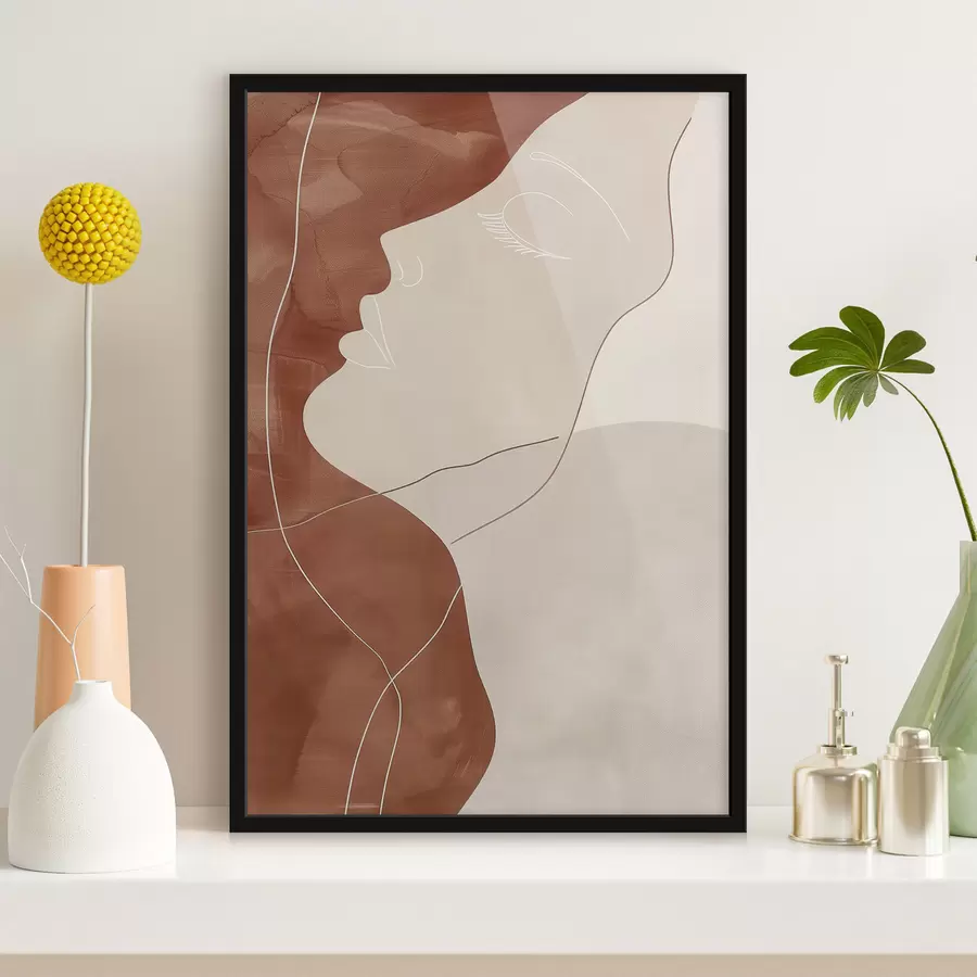 carta da parati Astrazione, silhouette di una ragazza nr. f45656