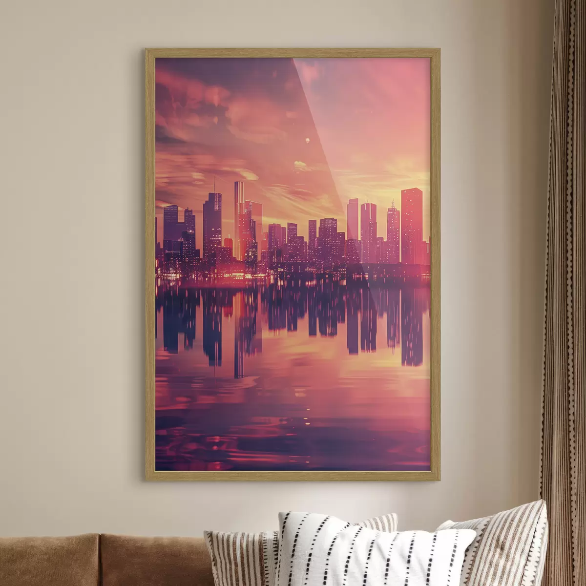 Poster Città al tramonto f45658