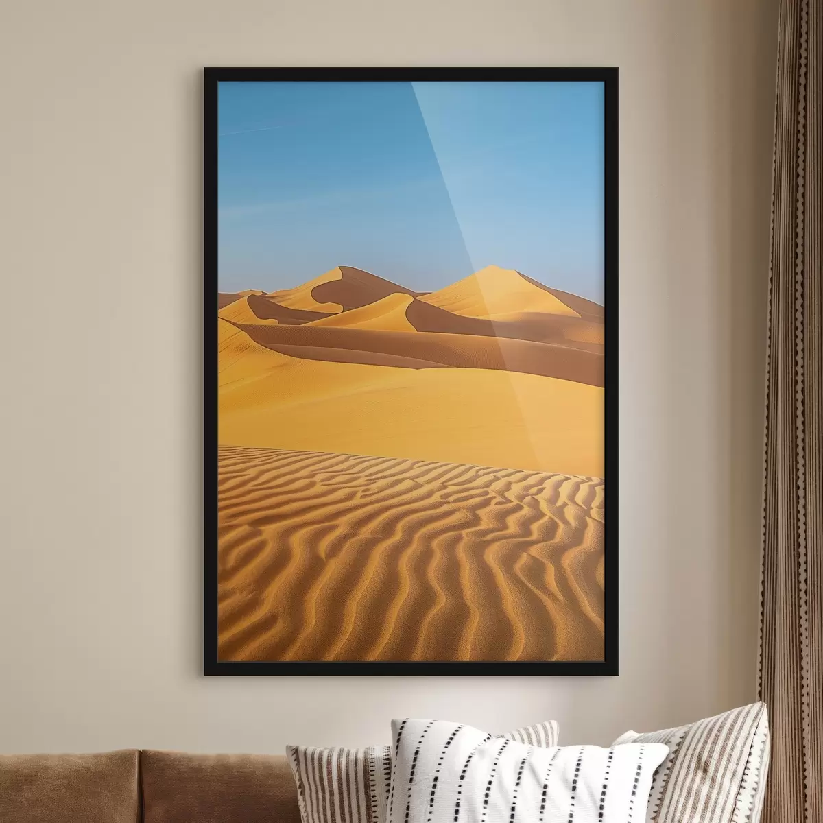 Poster Cielo blu sullo sfondo di un deserto f45666