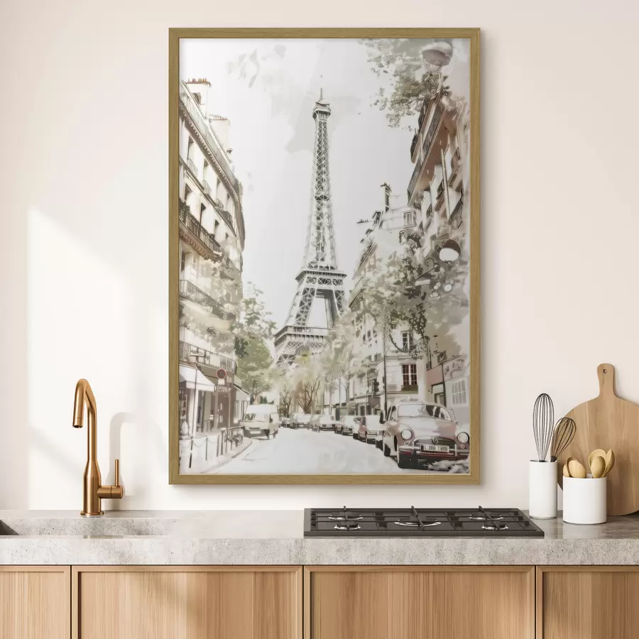 carta da parati Immagine di Parigi, imitazione della pittura nr. f45668