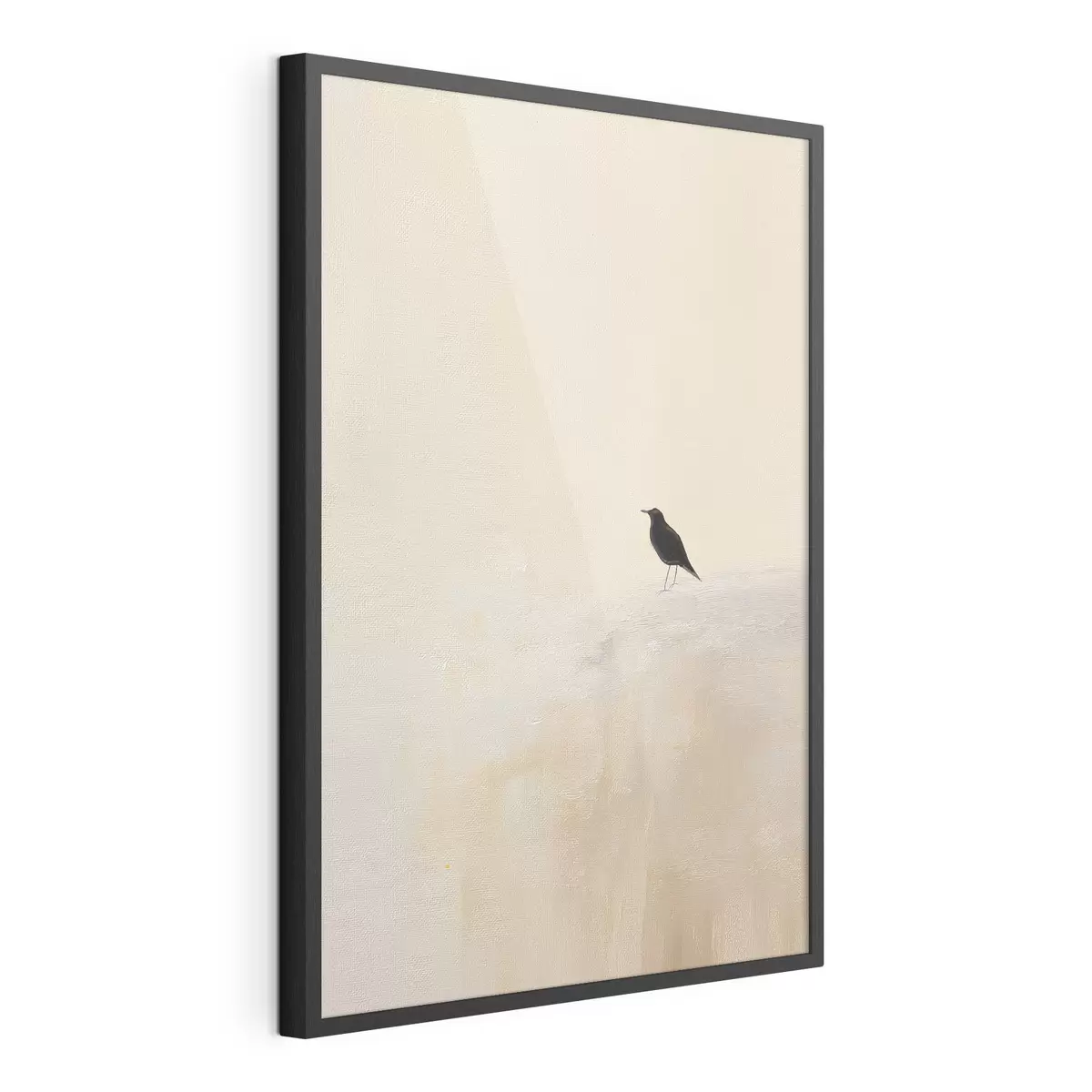 Poster Uccello solitario su uno sfondo beige caldo f45882