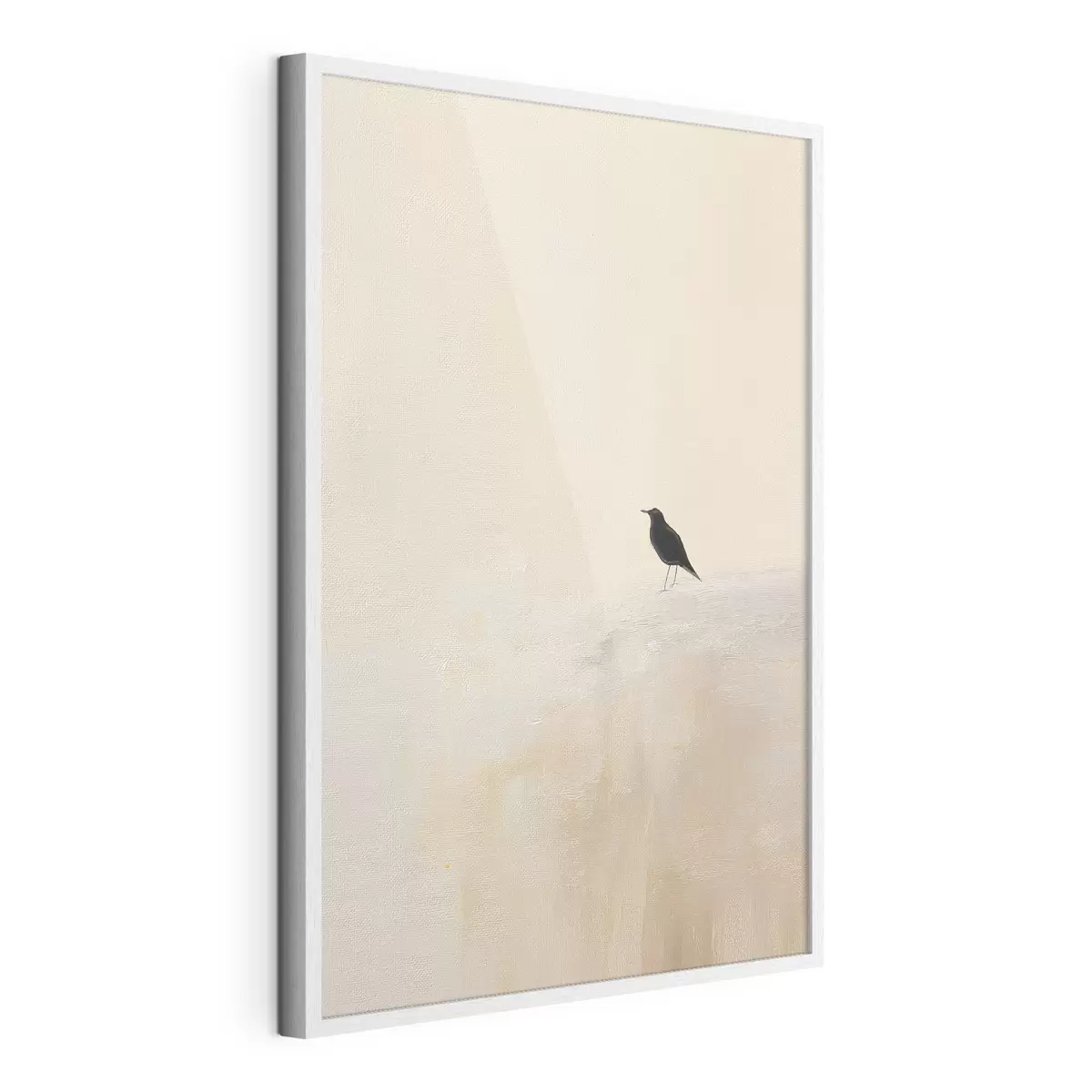 Poster Uccello solitario su uno sfondo beige caldo f45882