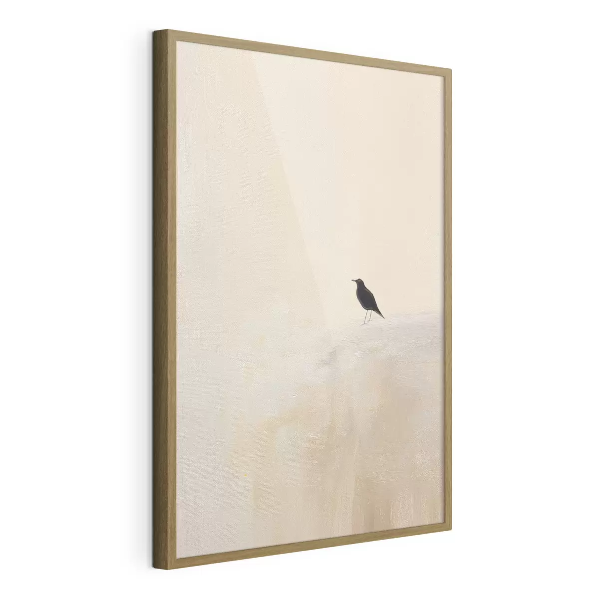 Poster Uccello solitario su uno sfondo beige caldo f45882